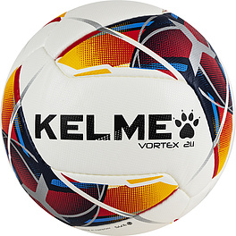 Мяч футб. KELME Vortex 21.1, 8101QU5003-423, р.5, 10 панелей, ПУ, ручная сшивка, бело-мультиколор